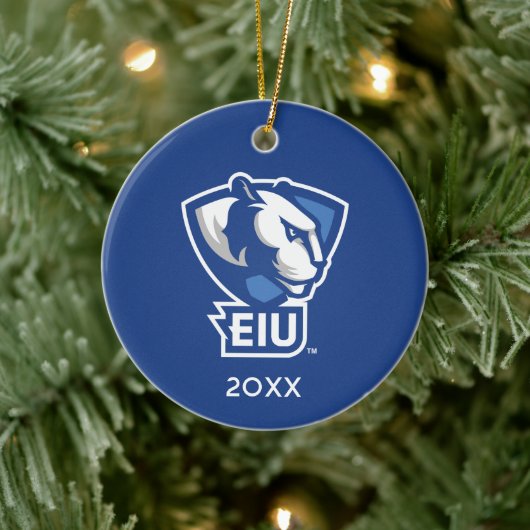 Universiteit van Illinois Panthers Logo Keramisch Ornament (Boom)