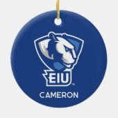 Universiteit van Illinois Panthers Logo Keramisch Ornament (Achterkant)
