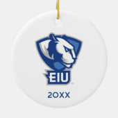 Universiteit van Illinois Panthers Logo Keramisch Ornament (Achterkant)