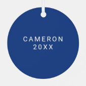 Universiteit van Illinois Panthers Logo Metalen Ornament (Achterkant)