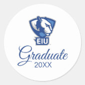 Universiteit van Illinois Panthers Logo Ronde Sticker (Voorkant)