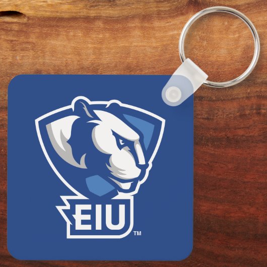 Universiteit van Illinois Panthers Logo Sleutelhanger (Achterkant)