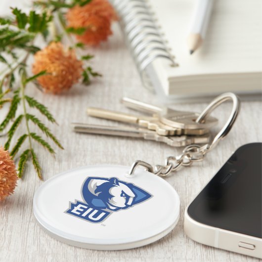 Universiteit van Illinois Panthers Logo Sleutelhanger (Voorkant Rechts)