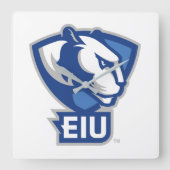 Universiteit van Illinois Panthers Logo Vierkante Klok (Voorkant)
