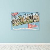 Universiteit van Indiana - Grote lettertjes Canvas Afdruk (Insitu (Houten vloer))