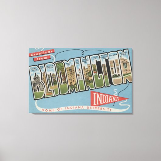 Universiteit van Indiana - Grote lettertjes Canvas Afdruk (Voorkant)