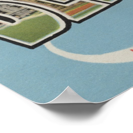 Universiteit van Indiana - Grote lettertjes Poster (Hoek)