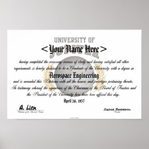 Universiteit van Jupiter Diploma Poster