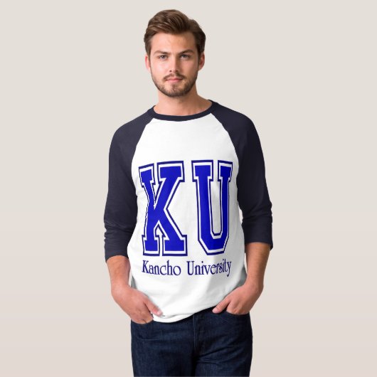 Universiteit van Kancho - blauw T-shirt (Voorkant volledig)