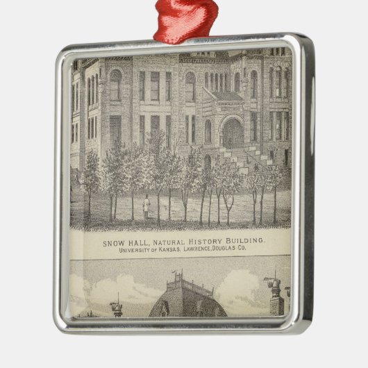 Universiteit van Kansas Metalen Ornament (Links)