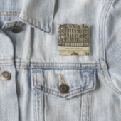 Universiteit van Kansas Vierkante Button 5,1 Cm (In situ)