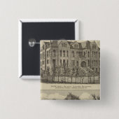 Universiteit van Kansas Vierkante Button 5,1 Cm (Voorkant /achterkant)