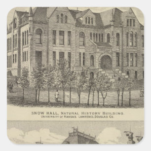 Universiteit van Kansas Vierkante Sticker