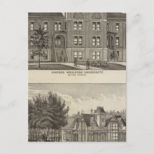 Universiteit van Kansas Wesleyan Briefkaart (Voorkant)