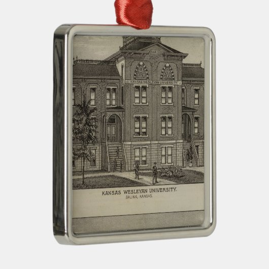 Universiteit van Kansas Wesleyan Metalen Ornament (Rechts)