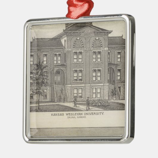 Universiteit van Kansas Wesleyan Metalen Ornament (Links)