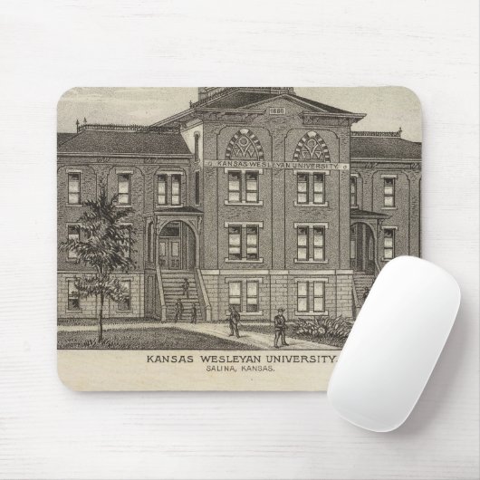 Universiteit van Kansas Wesleyan Muismat (Met muis)