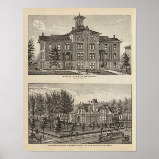 Universiteit van Kansas Wesleyan Poster (Voorkant)