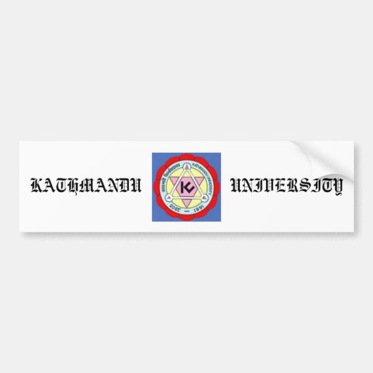 UNIVERSITEIT VAN KATHMANDU BUMPERSTICKER (Voorkant)
