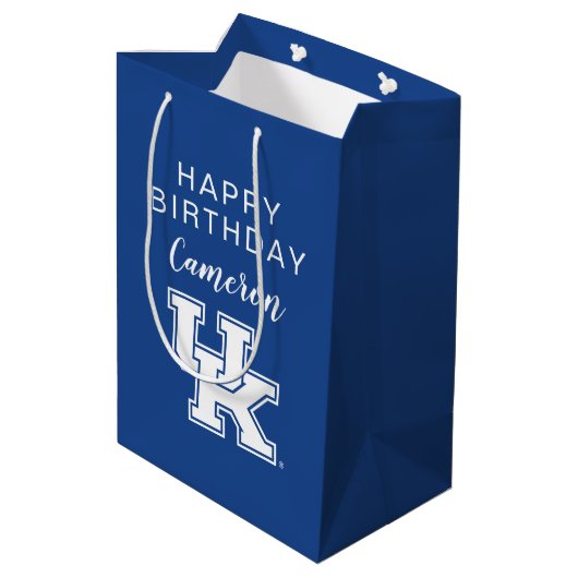 Universiteit van Kentucky | Geboortedag Medium Cadeauzakje (Achterkant Gekanteld)