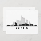 Universiteit van LEIPZIG Duitsland City Skyline Si Briefkaart (Voorkant / Achterkant)