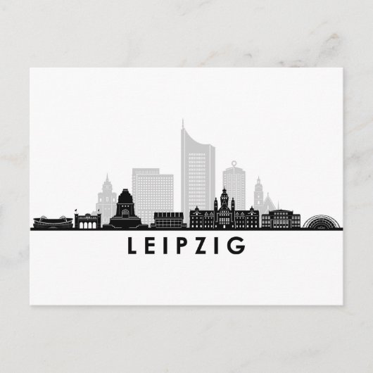 Universiteit van LEIPZIG Duitsland City Skyline Si Briefkaart (Voorkant)