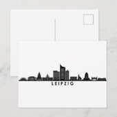 Universiteit van LEIPZIG Duitsland City Skyline Si Briefkaart (Voorkant / Achterkant)