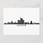 Universiteit van LEIPZIG Duitsland City Skyline Si Briefkaart (Voorkant)
