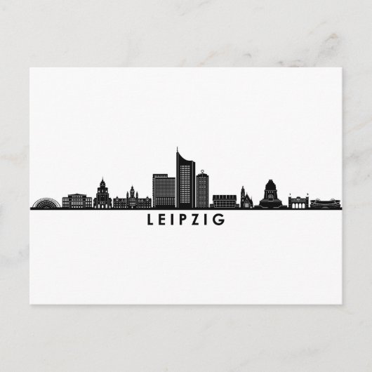 Universiteit van LEIPZIG Duitsland City Skyline Si Briefkaart (Voorkant)