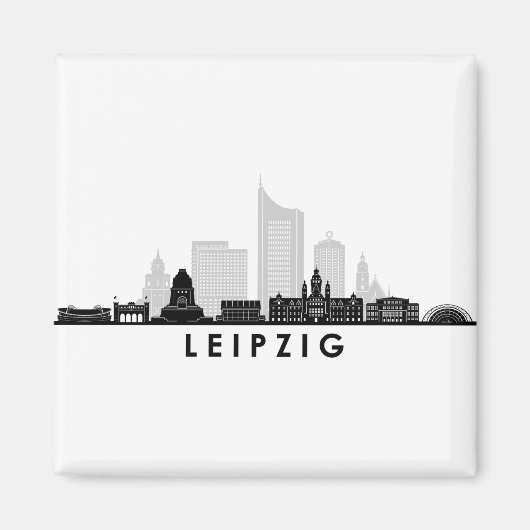 Universiteit van LEIPZIG Duitsland City Skyline Si Magneet (Voorkant)