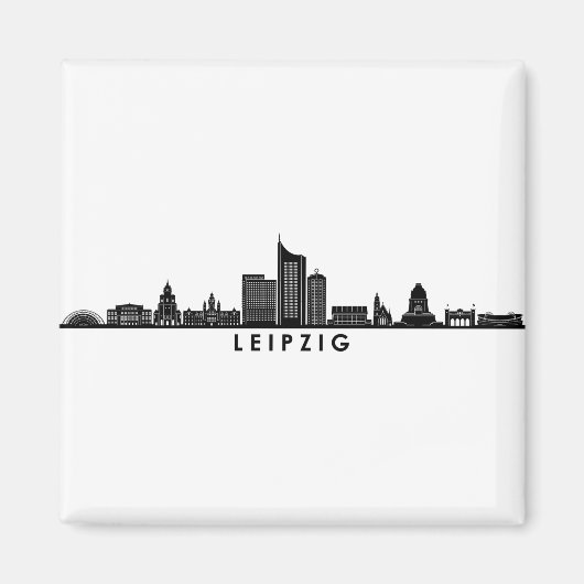 Universiteit van LEIPZIG Duitsland City Skyline Si Magneet (Voorkant)