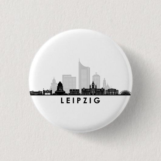 Universiteit van LEIPZIG Duitsland City Skyline Si Ronde Button 3,2 Cm (Voorkant)