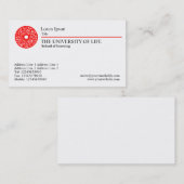 Universiteit van Leven - Rode Regel Visitekaartje (Voorkant / Achterkant)