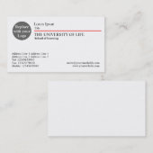 Universiteit van Leven - Rode Regel Visitekaartje (Voorkant / Achterkant)