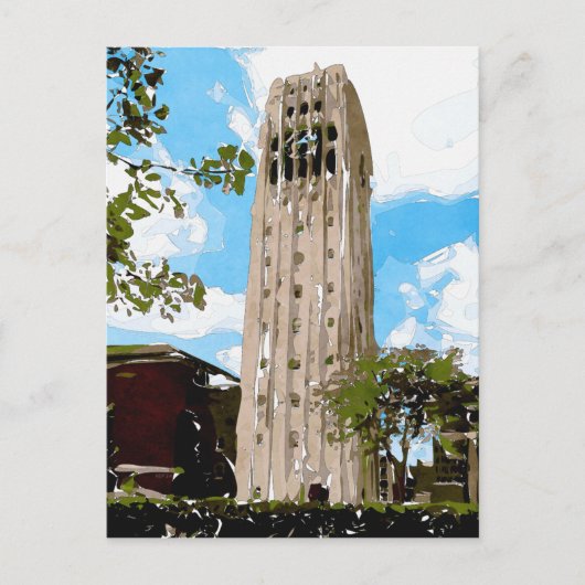 Universiteit van Michigan Tower Abstract Briefkaart (Voorkant)
