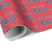 Universiteit van Mississippi | Ole Miss Rebels Cadeaupapier (Rol Hoek)