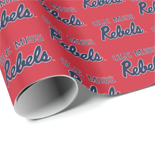 Universiteit van Mississippi | Ole Miss Rebels Cadeaupapier (Rol Hoek)