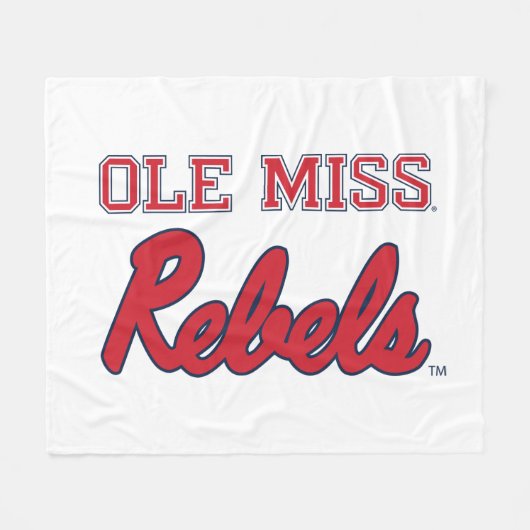 Universiteit van Mississippi | Ole Miss Rebels Fleece Deken (Voorkant (Horizontaal))