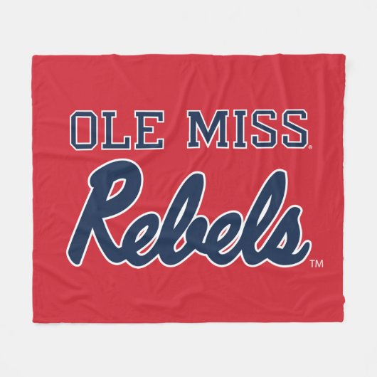 Universiteit van Mississippi | Ole Miss Rebels Fleece Deken (Voorkant (Horizontaal))
