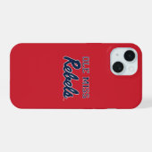 Universiteit van Mississippi | Ole Miss Rebels iPhone 15 Case (Achterkant horizontaal)
