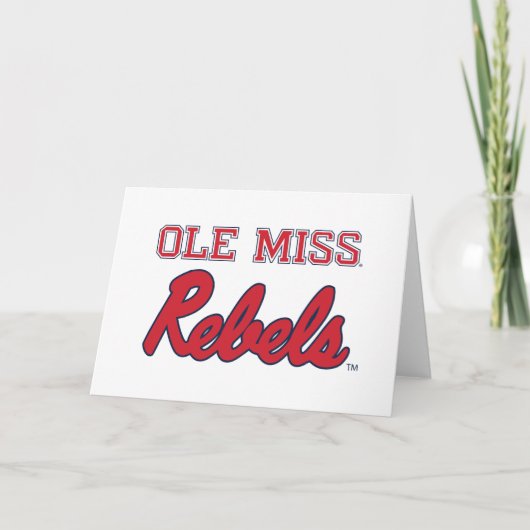 Universiteit van Mississippi | Ole Miss Rebels Kaart (Voorkant)