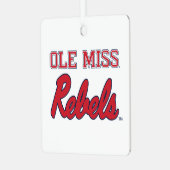 Universiteit van Mississippi | Ole Miss Rebels Metalen Ornament (Voorkant links)