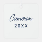 Universiteit van Mississippi | Ole Miss Rebels Metalen Ornament (Achterkant)