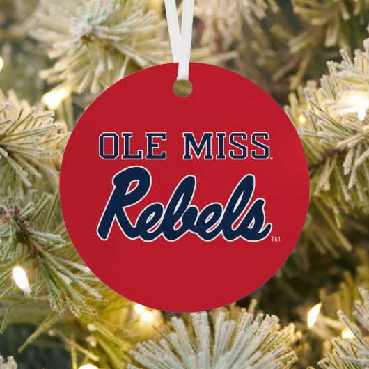 Universiteit van Mississippi | Ole Miss Rebels Metalen Ornament (Insitu)