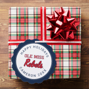 Universiteit van Mississippi Ole Miss Rebels Ornament Kaart