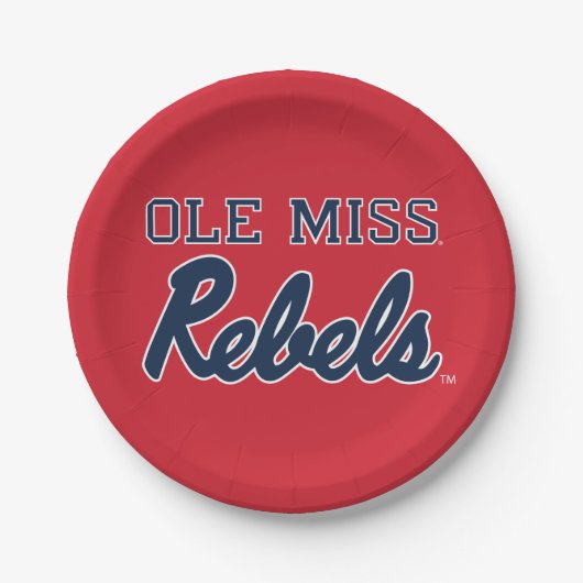Universiteit van Mississippi | Ole Miss Rebels Papieren Bordje (Voorkant)