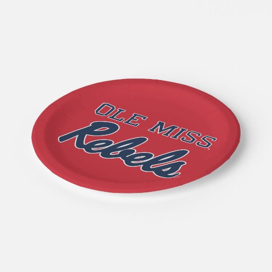 Universiteit van Mississippi | Ole Miss Rebels Papieren Bordje (Gekanteld)