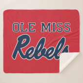Universiteit van Mississippi | Ole Miss Rebels Sherpa Deken (Voorkant (horizontaal))