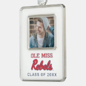 Universiteit van Mississippi | Ole Miss Rebels Verzilverd Omlijst Ornament (Links)