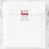 Universiteit van Mississippi | Ole Miss Rebels Vierkante Sticker (Tas)
